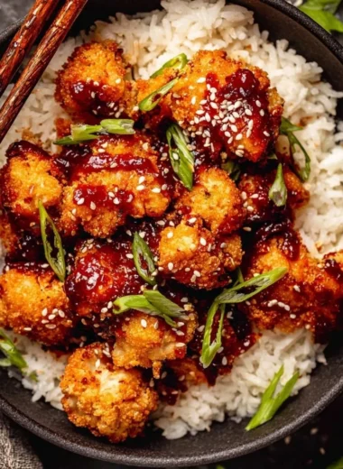 Air Fryer Korean Chili Cauliflower - a spicy, crispy vegetable dish