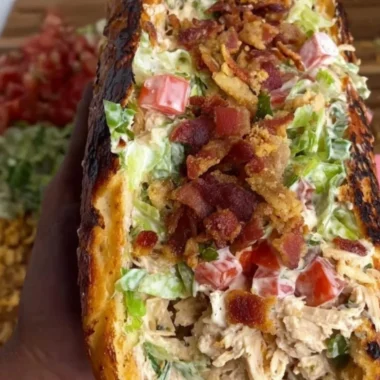 Chopped Chicken Bacon Ranch Sub with chicken, bacon, and ranch dressing