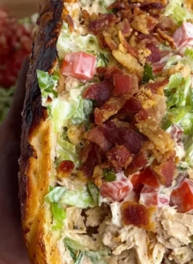 Chopped Chicken Bacon Ranch Sub with chicken, bacon, and ranch dressing