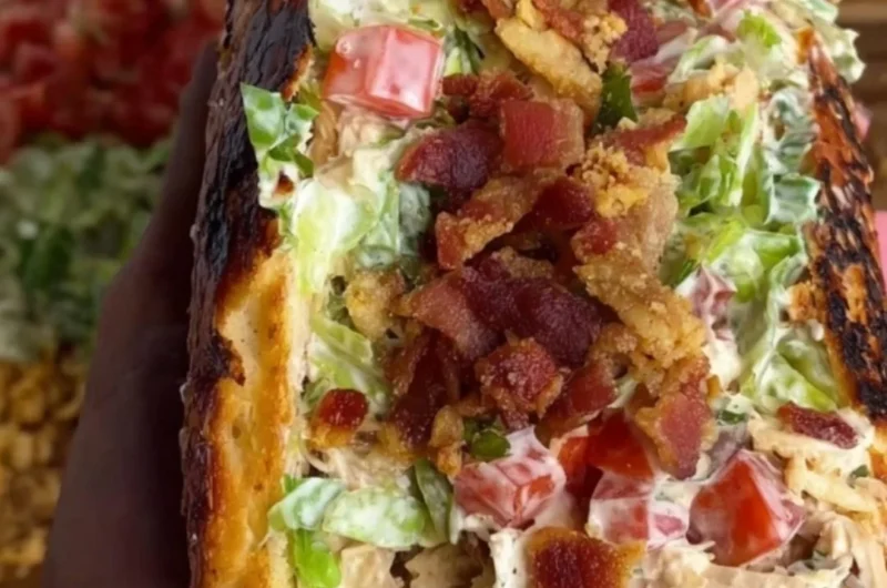 Chopped Chicken Bacon Ranch Sub with chicken, bacon, and ranch dressing