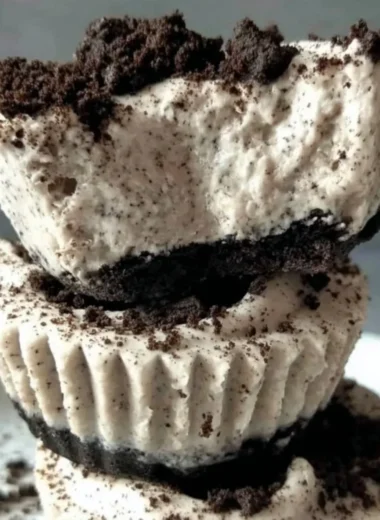 Healthy No-Bake Oreo Cheesecake Bites on a plate, perfect dessert treat
