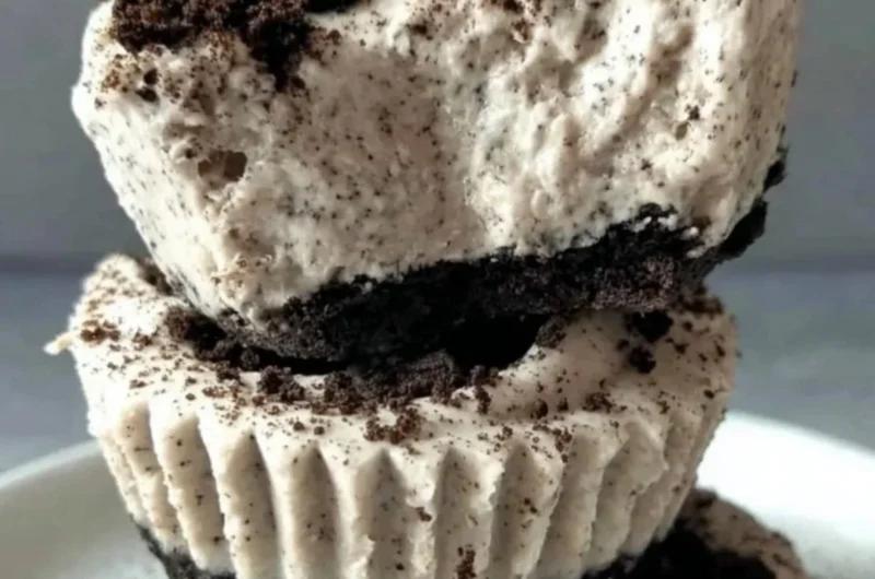 Healthy No-Bake Oreo Cheesecake Bites on a plate, perfect dessert treat