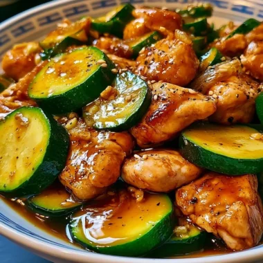 Delicious Chicken Zucchini Stir Fry prepared with fresh ingredients
