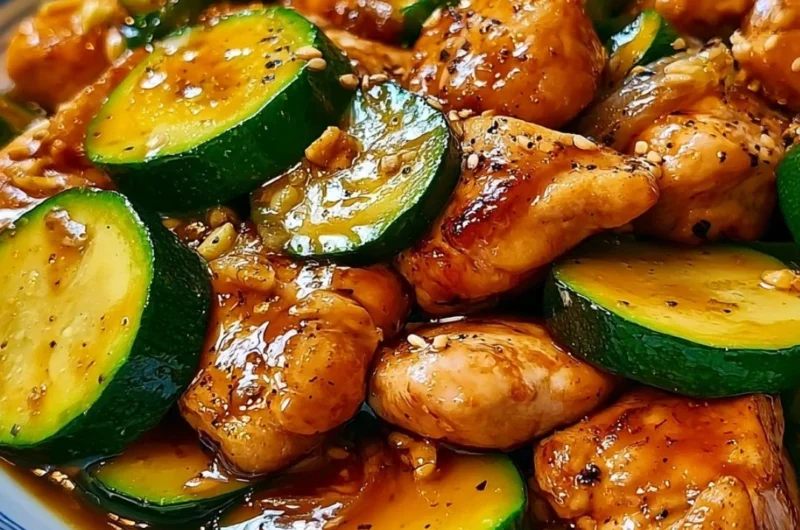 Delicious Chicken Zucchini Stir Fry prepared with fresh ingredients