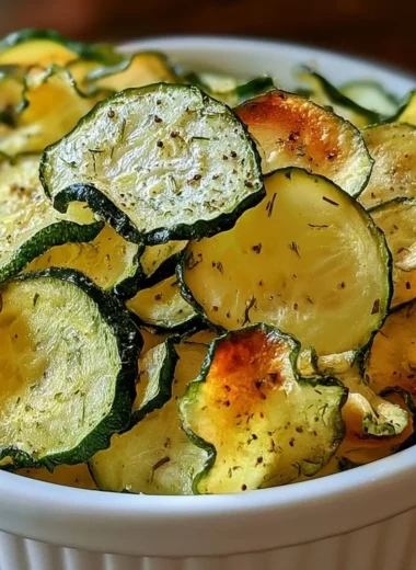 Crunchy ranch cucumber chips served as a healthy snack alternative