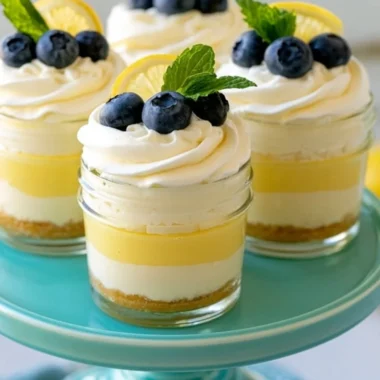 Creamy Lemon Cheesecake Mousse served in a glass with zest on top