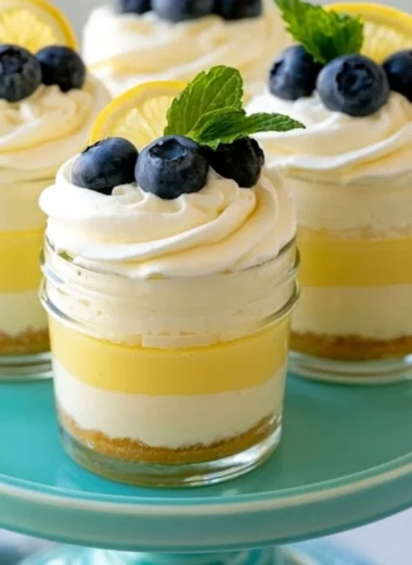 Creamy Lemon Cheesecake Mousse served in a glass with zest on top