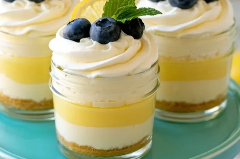 Creamy Lemon Cheesecake Mousse served in a glass with zest on top