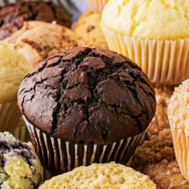 Delicious homemade muffins from a master muffin recipe