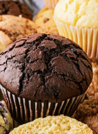 Delicious homemade muffins from a master muffin recipe