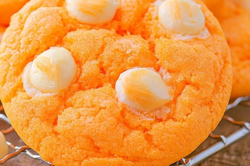 Delicious orange creamsicle cookies with a creamy icing