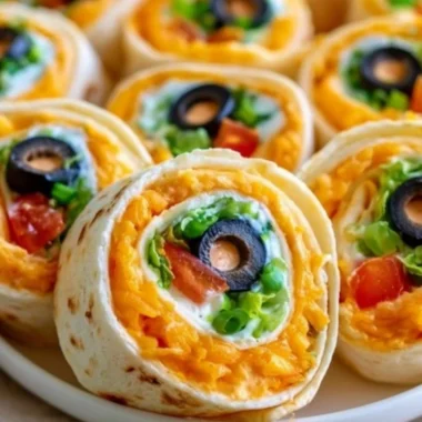 Delicious Taco Cream Cheese Pinwheels served on a platter