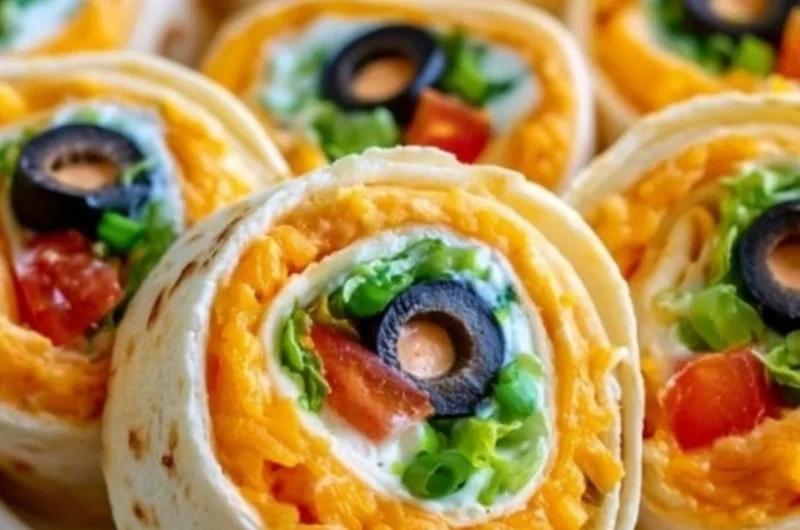 Delicious Taco Cream Cheese Pinwheels served on a platter