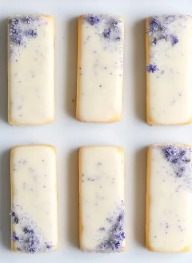 Violet Lemonade Tea Cake Cookies on a decorative plate