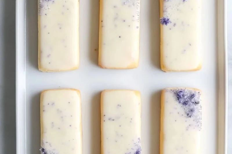 Violet Lemonade Tea Cake Cookies on a decorative plate