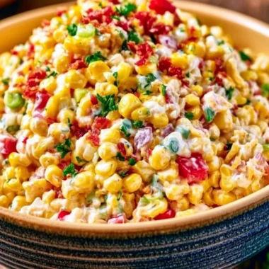 Delicious Crack Corn Salad with fresh ingredients served in a bowl.