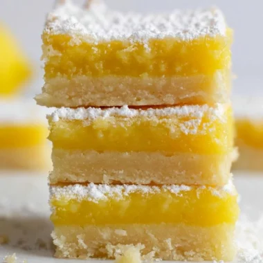 Easy lemon bars with a crispy crust and tangy lemon filling