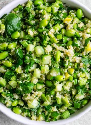 High-Protein Asian Salad with colorful vegetables and toppings