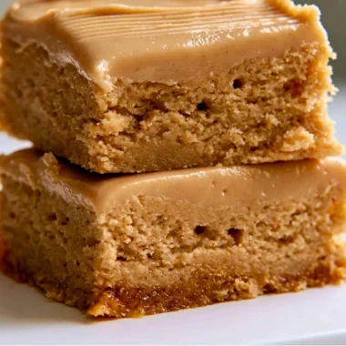 Peanut butter lunch lady bars served on a plate for dessert