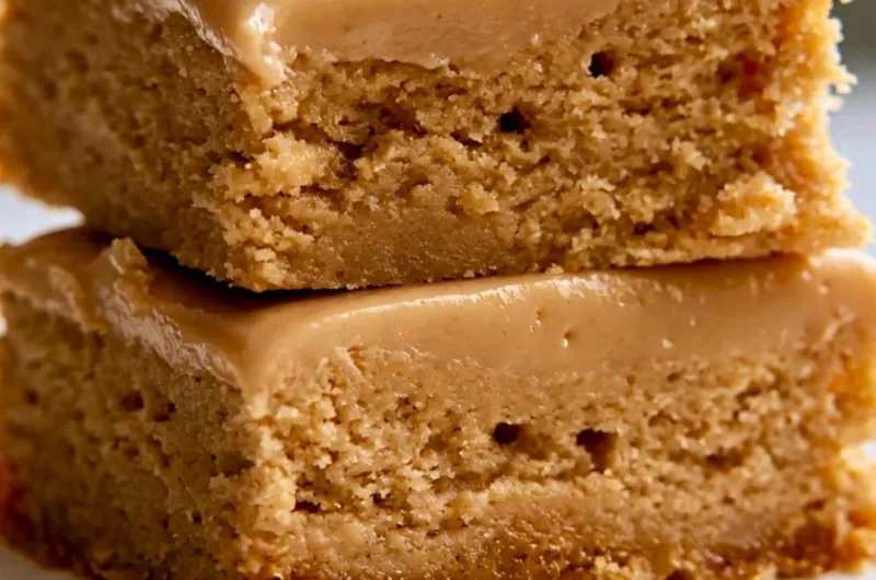 Peanut butter lunch lady bars served on a plate for dessert