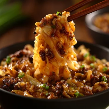 Delicious potsticker noodle bowl with noodles and potstickers