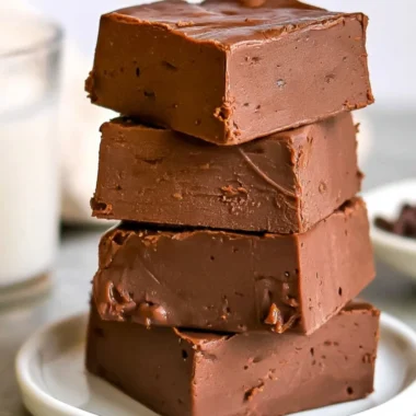 Easy 3 ingredient chocolate fudge made with rich chocolate and a smooth texture.