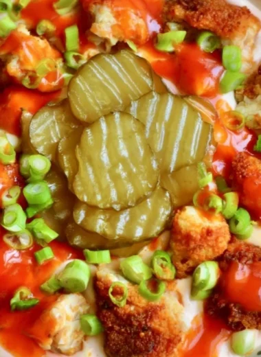 Delicious Nashville hot chicken dip served with tortilla chips