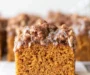 Pumpkin Cake with Crumb Topping and Maple Cream Cheese Glaze