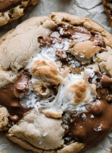 Delicious S'mores ready to enjoy with melted chocolate and toasted marshmallows.