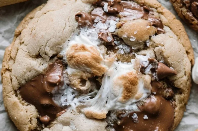 Delicious S'mores ready to enjoy with melted chocolate and toasted marshmallows.